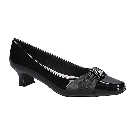 Easy Street Waive Womens Square Closed Toe Kitten Heel Pumps