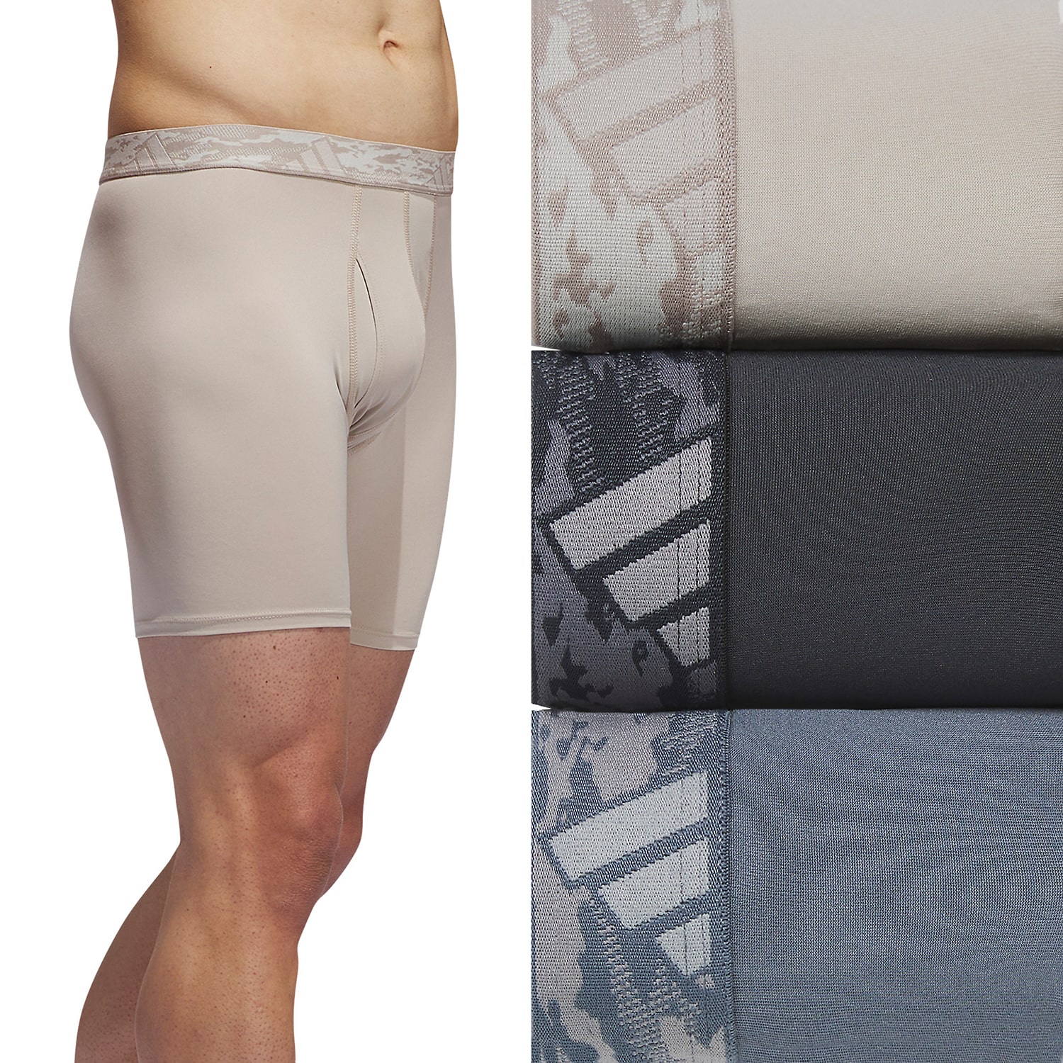 adidas Performance Microfiber Mens 3 Pack Boxer Briefs 5158584
