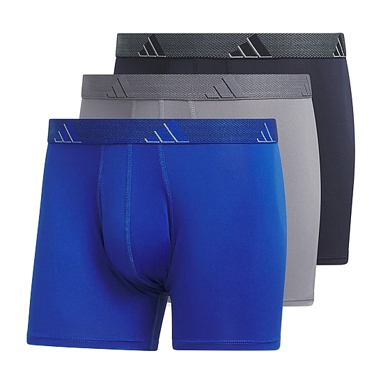 adidas Performance Microfiber Mens 3 Pack Comfort Waistband Trunks 5158586