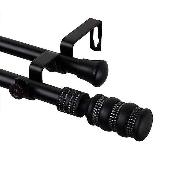 Rod Desyne Dollop 13/16" Adjustable Double Curtain Rod