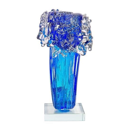 Dale Tiffany Iceland Wave Art Glass Sculpture