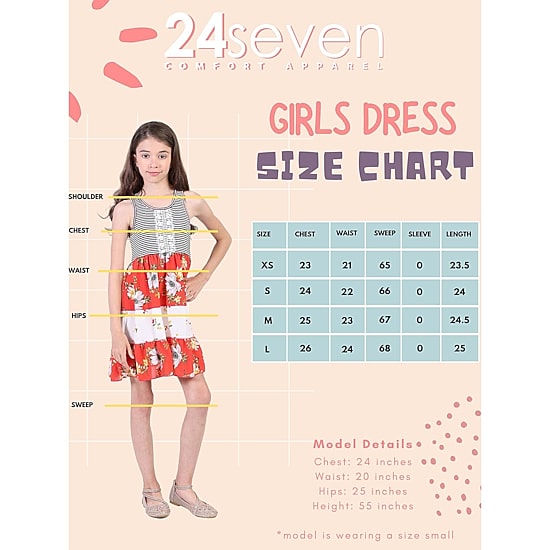 24sevenkid Big Kid Girls Sleeveless A-Line Dress