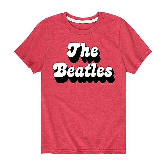 Band Logo Little & Big Kid Boys Crew Neck Short Sleeve Regular Fit The Beatles Graphic T-Shirt