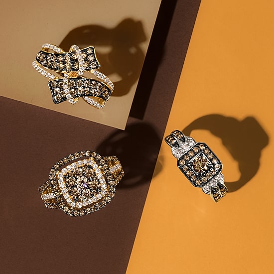 Le Vian® Ring featuring 3/4 CT. Chocolate Diamonds® 1 3/8 CT. Nude Diamonds™ set in 14K Strawberry, Honey, or Vanilla Gold®