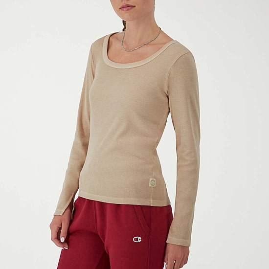 Champion Womens Scoop Neck Long Sleeve Active T-Shirt