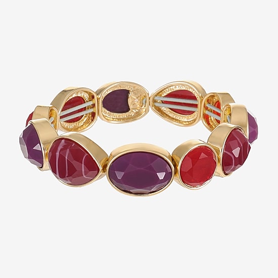 Mixit Gold Tone & Red Womens Stretch Bracelet
