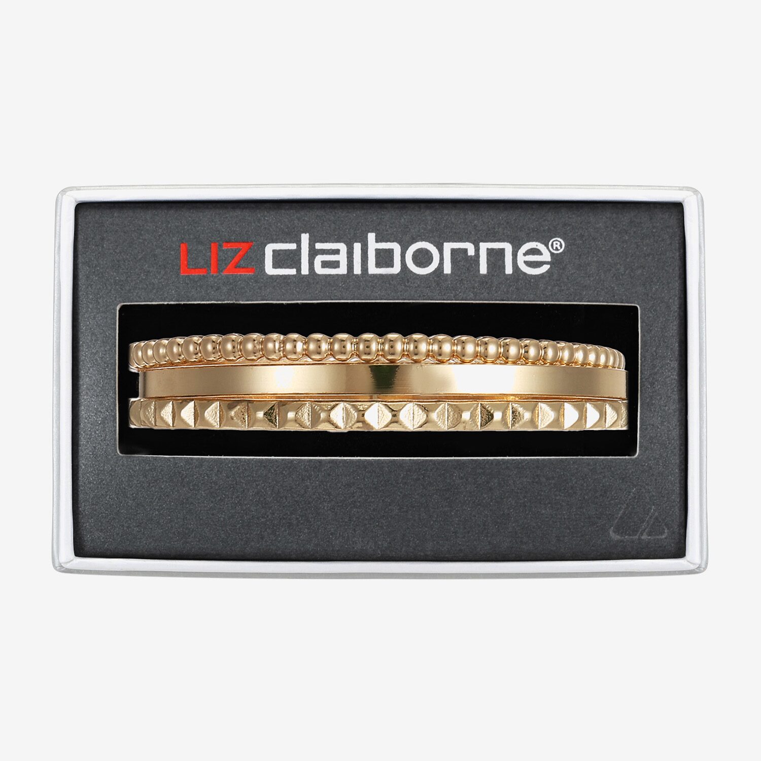 Liz Claiborne Textured Bangle Womens 3-pc. Bracelet Set