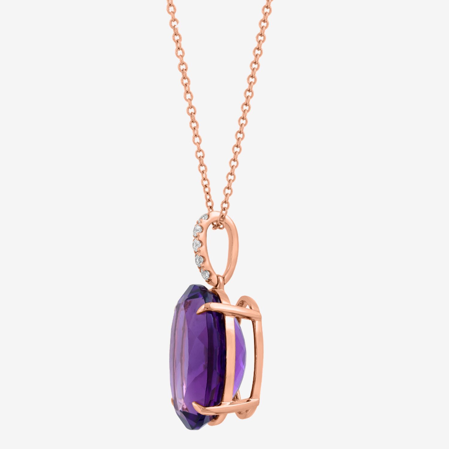 Effy Final Call Limited Quantities! Womens 1/10 CT. T.W. Genuine Purple Amethyst 14K Gold Oval 18 Inch Pendant Necklace