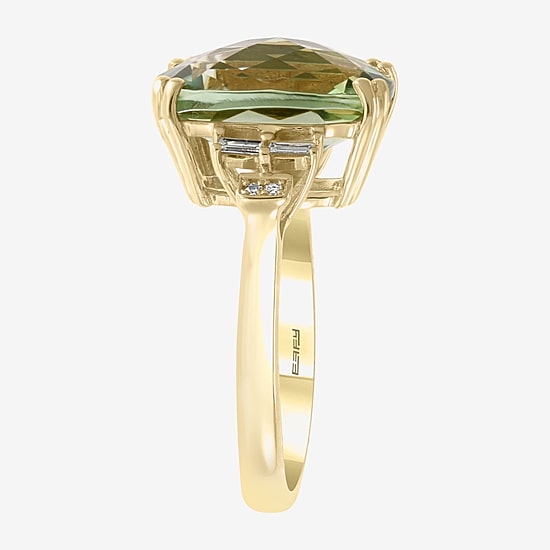 Effy Final Call Limited Quantities! Womens 1/7 CT. T.W. Genuine Green Amethyst 14K Gold Cocktail Ring
