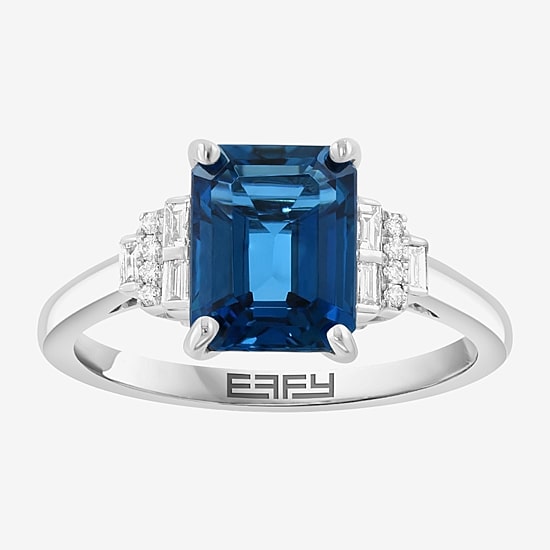 Effy Final Call Limited Quantities! Womens 1/10 CT. T.W. Genuine Blue Topaz 14K Gold Cocktail Ring
