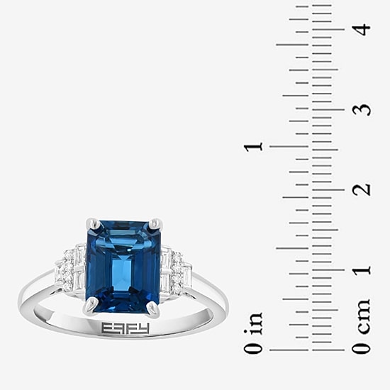 Effy Final Call Limited Quantities! Womens 1/10 CT. T.W. Genuine Blue Topaz 14K Gold Cocktail Ring