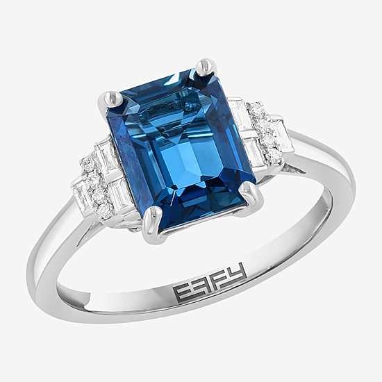 Effy Final Call Limited Quantities! Womens 1/10 CT. T.W. Genuine Blue Topaz 14K Gold Cocktail Ring