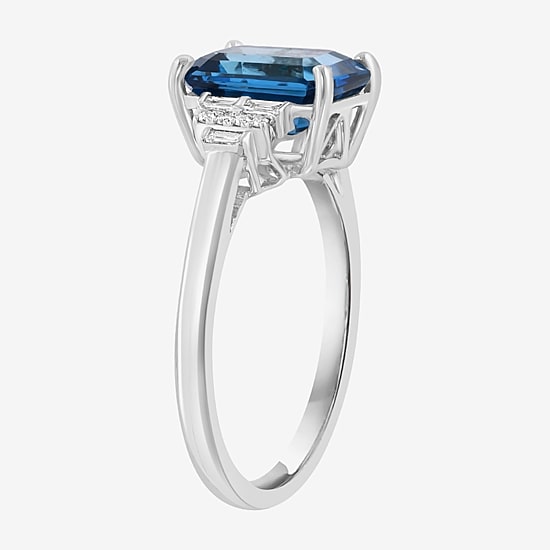 Effy Final Call Limited Quantities! Womens 1/10 CT. T.W. Genuine Blue Topaz 14K Gold Cocktail Ring