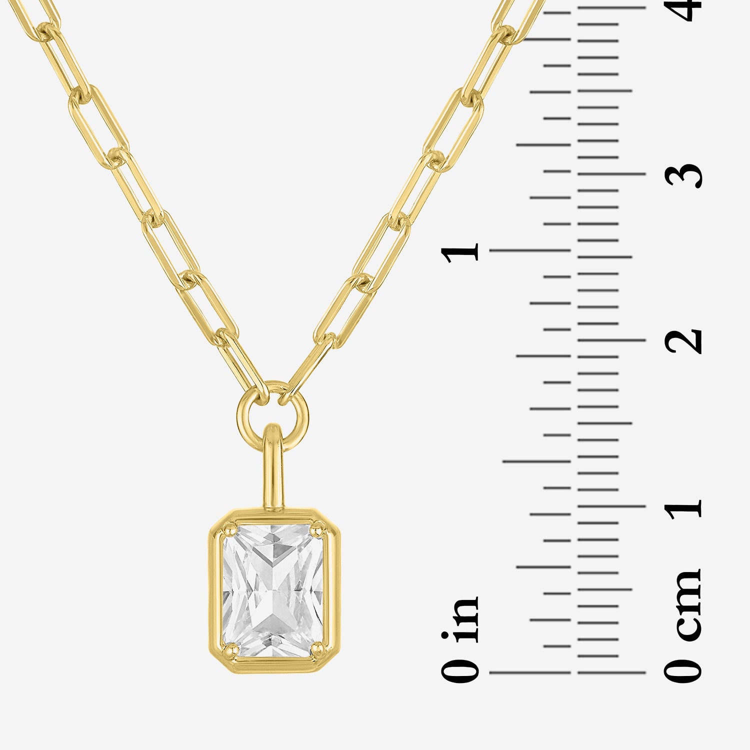 Yes, Please! Womens Lab Created White Sapphire Sterling Silver 18 Inch Pendant Necklace