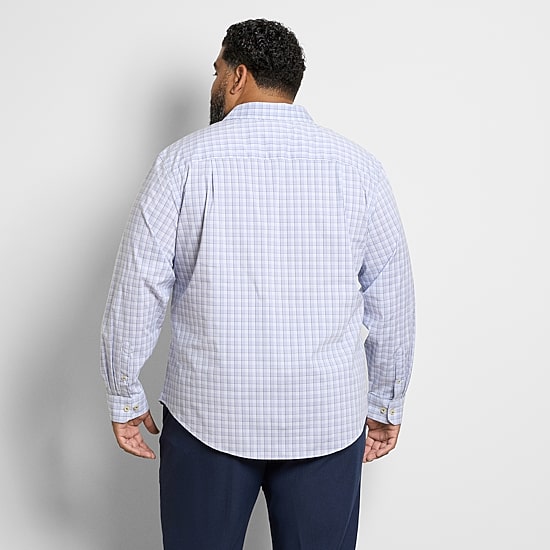 Van Heusen Originals Mens Long Sleeve Regular Fit Stretch Fabric Big and Tall Button-Down Shirt