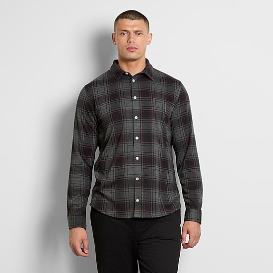 Van Heusen Performance Knit Mens Long Sleeve Regular Fit Stretch Fabric Big and Tall Button-Down Shirt