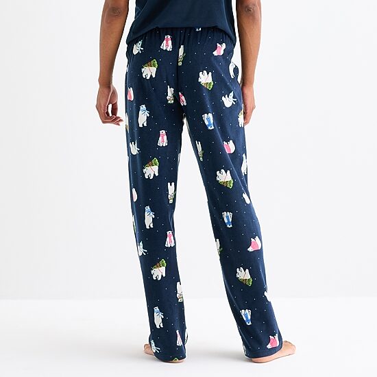 North Pole Trading Co. Polar Bear Unisex Adult Microfleece Matching Family Pajama Pants