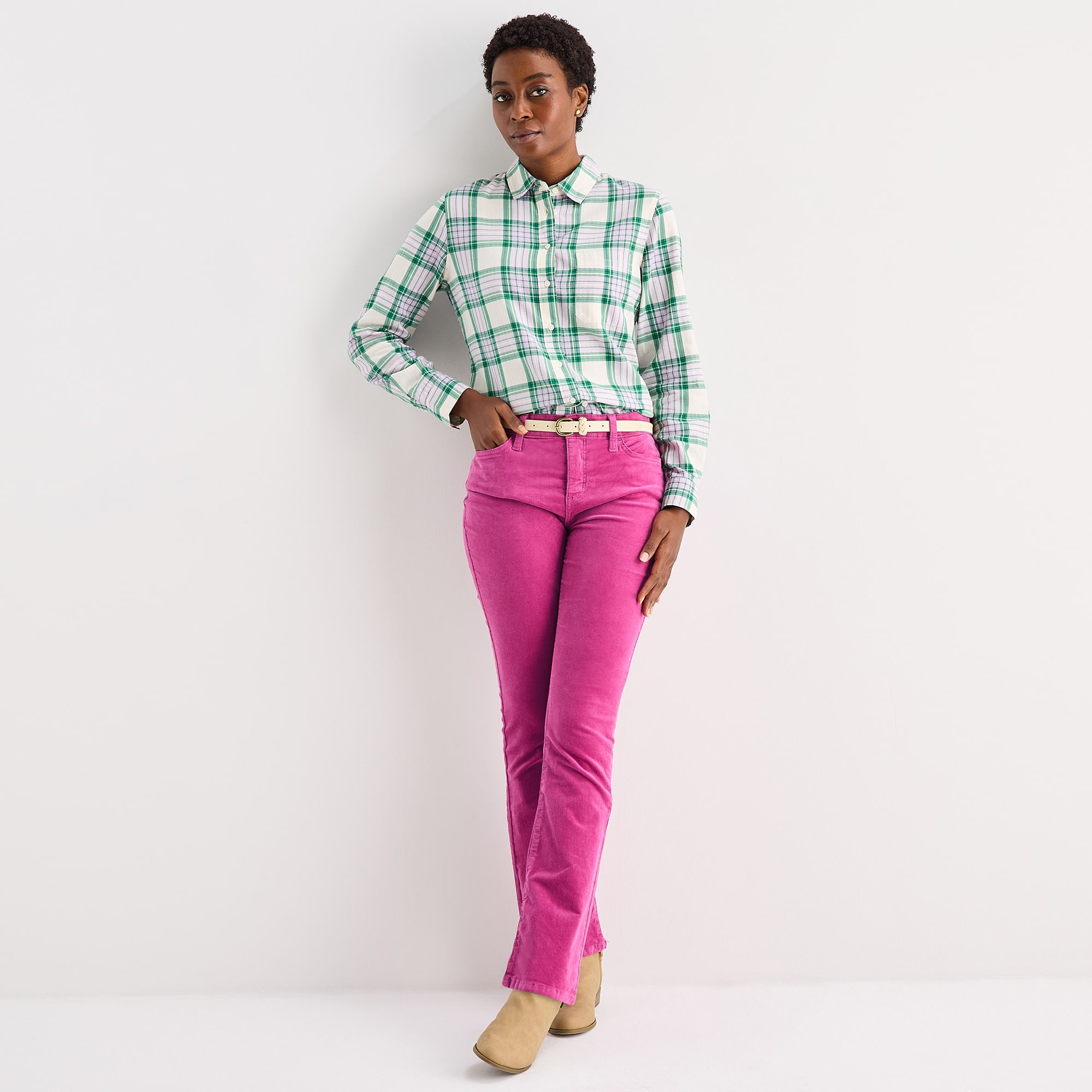St. John's Bay Womens Mid Rise Bootcut Corduroy Pant