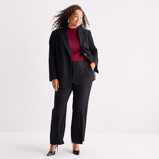 Worthington Womens Plus Regular Fit Blazer