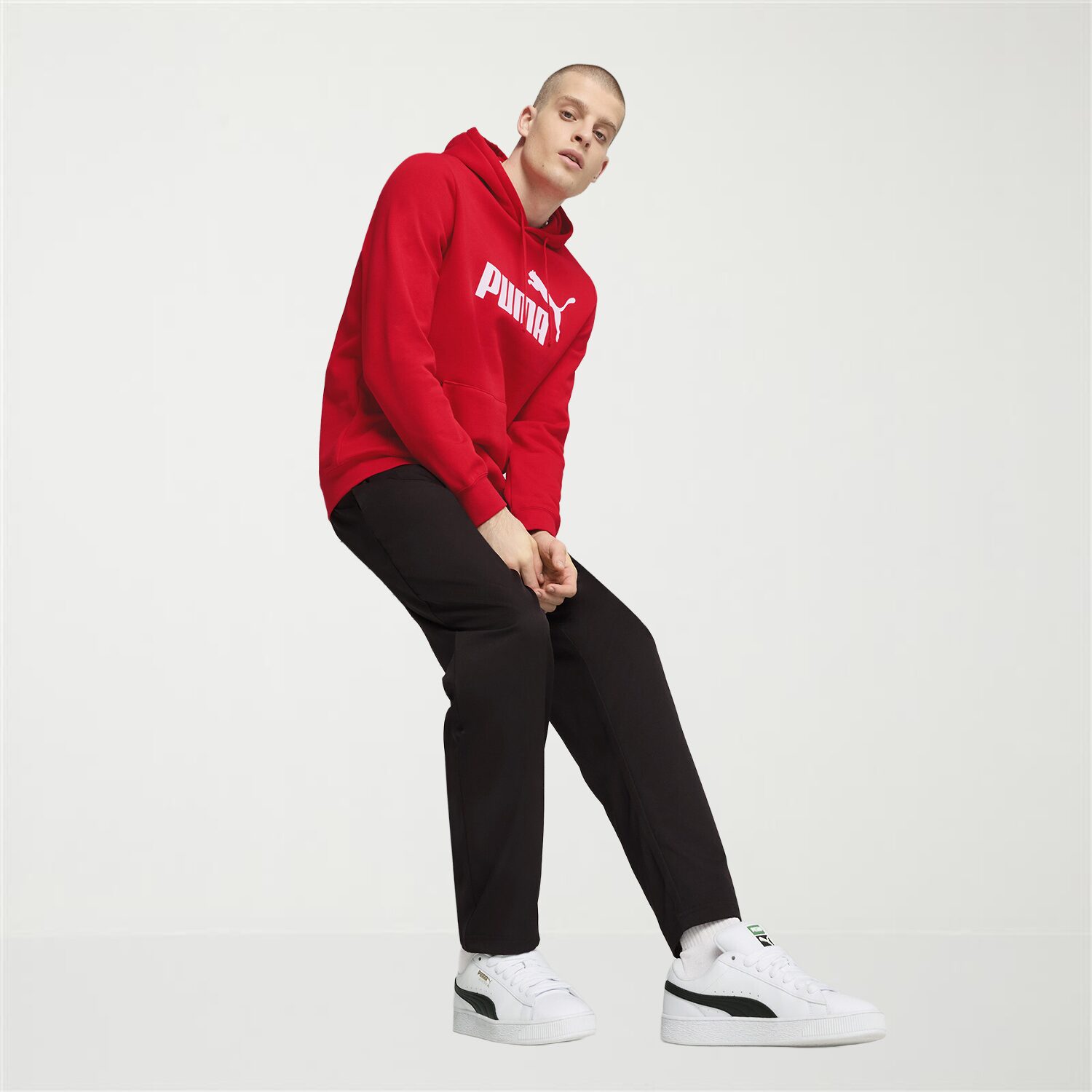 PUMA Essential Mens Long Sleeve Fleece Active Hoodie