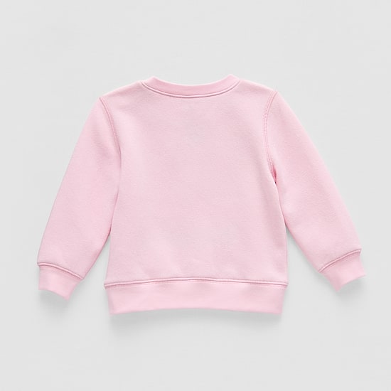 Okie Dokie Baby Girls Round Neck Fleece Long Sleeve Sweatshirt