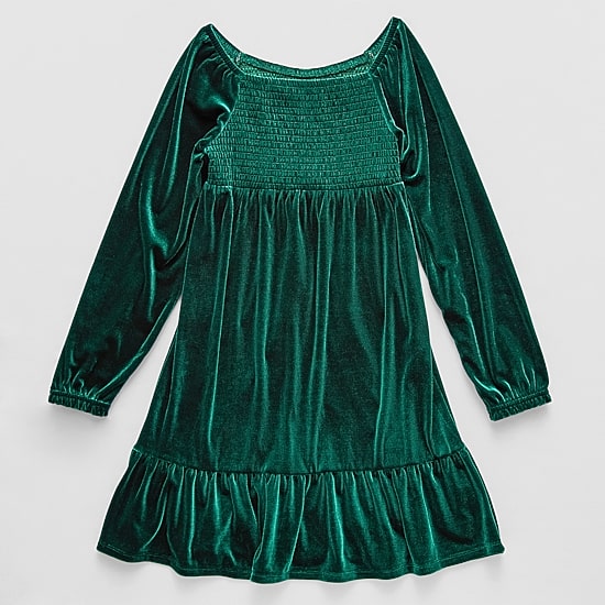 Thereabouts Little & Big Kid Girls Long Sleeve A-Line Dress