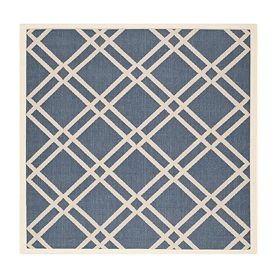 Safavieh Courtyard Collection Hannah Geometric Indoor/Outdoor Square Area Rug