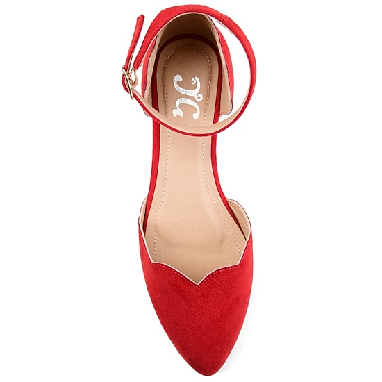 Journee Collection Womens Lana Ballet Flats Buckle Pointed Toe