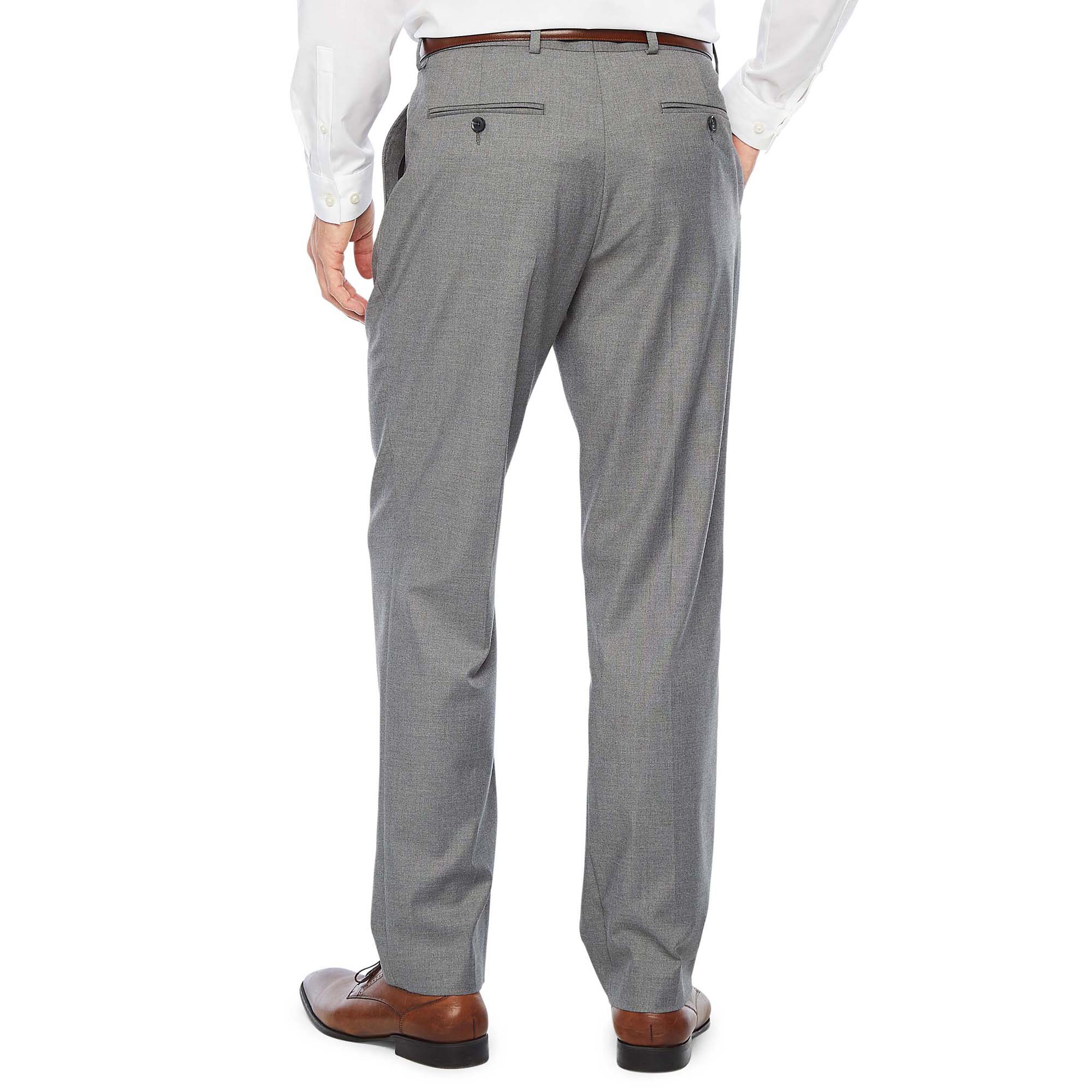 J. Ferrar Ultra Comfort Mens STRETCH FABRIC Slim Fit Flat Front Suit Pant
