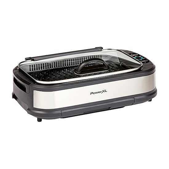 PowerXL Smokeless Indoor Grill With Hinged Glass Lid