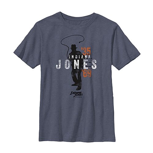 Disney Collection Indiana Jones Little & Big Kid Boys Crew Neck Short Sleeve Regular Fit Graphic T-Shirt, Medium, Blue
