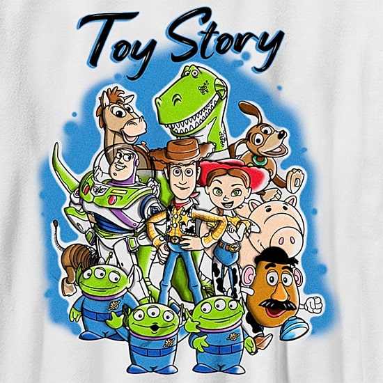 Disney Collection Little & Big Kid Boys Crew Neck Short Sleeve Regular Fit Buzz Lightyear Jessie Rex Graphic T-Shirt