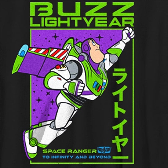 Disney Collection Little & Big Kid Boys Crew Neck Short Sleeve Regular Fit Buzz Lightyear Toy Story Graphic T-Shirt
