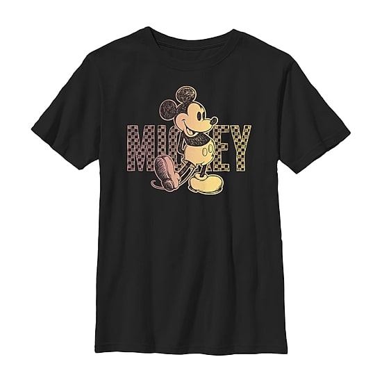 Disney Collection Little & Big Kid Boys Crew Neck Short Sleeve Regular Fit Mickey Mouse Graphic T-Shirt