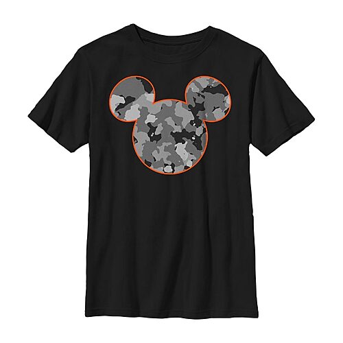 Disney Collection Little & Big Kid Boys Crew Neck Short Sleeve Regular Fit Mickey Mouse Graphic T-Shirt, X-small, Black