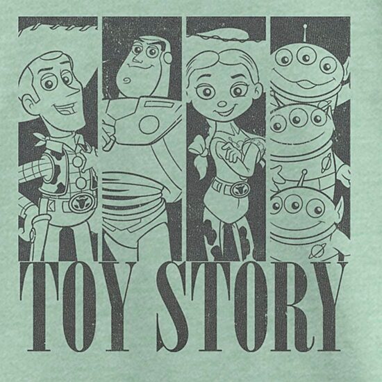 Disney Collection Little & Big Kid Girls Crew Neck Short Sleeve Regular Fit Buzz Lightyear Jessie Woody Graphic T-Shirt