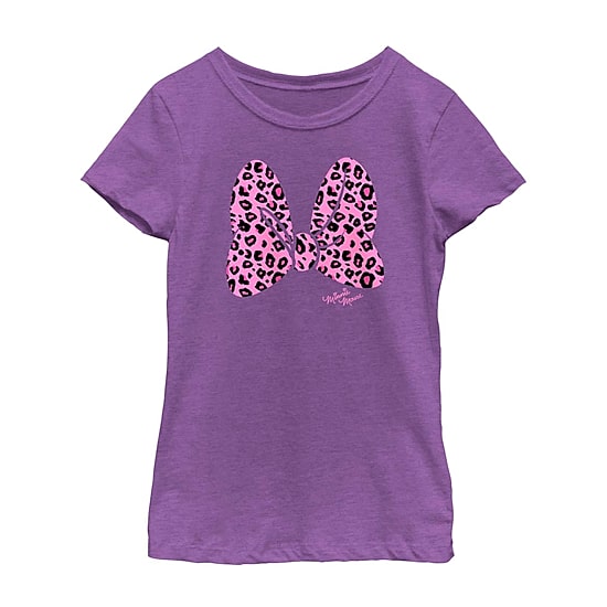 Disney Collection Little & Big Kid Girls Crew Neck Short Sleeve Regular Fit Minnie Mouse Graphic T-Shirt
