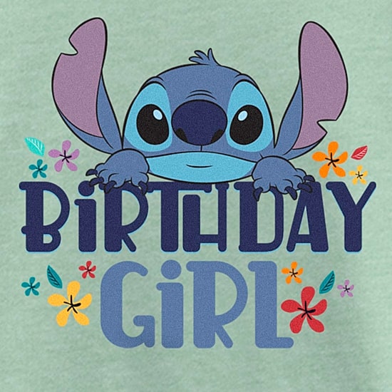 Disney Collection Little & Big Kid Girls Crew Neck Short Sleeve Regular Fit Lilo & Stitch Graphic T-Shirt
