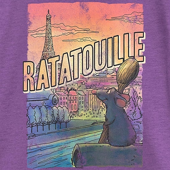 Disney Collection Ratatouille Little & Big Kid Girls Crew Neck Short Sleeve Regular Fit Graphic T-Shirt
