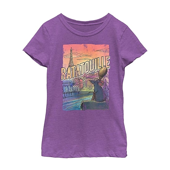 Disney Collection Ratatouille Little & Big Kid Girls Crew Neck Short Sleeve Regular Fit Graphic T-Shirt