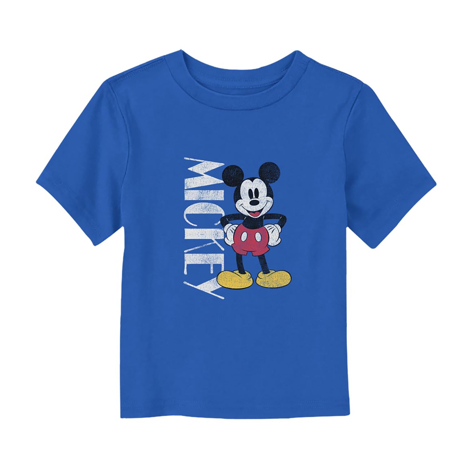 Disney Collection Toddler Boys Crew Neck Short Sleeve Regular Fit Mickey Mouse Graphic T-Shirt