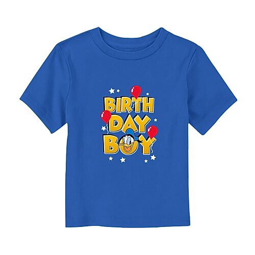 Disney Collection Toddler Boys Crew Neck Short Sleeve Regular Fit Donald Duck Mickey and Friends Graphic T-Shirt, 3t, Blue