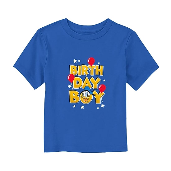 Disney Collection Toddler Boys Crew Neck Short Sleeve Regular Fit Donald Duck Mickey and Friends Graphic T-Shirt