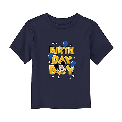 Disney Collection Toddler Boys Crew Neck Short Sleeve Regular Fit Mickey Mouse Graphic T-Shirt, 3t, Blue