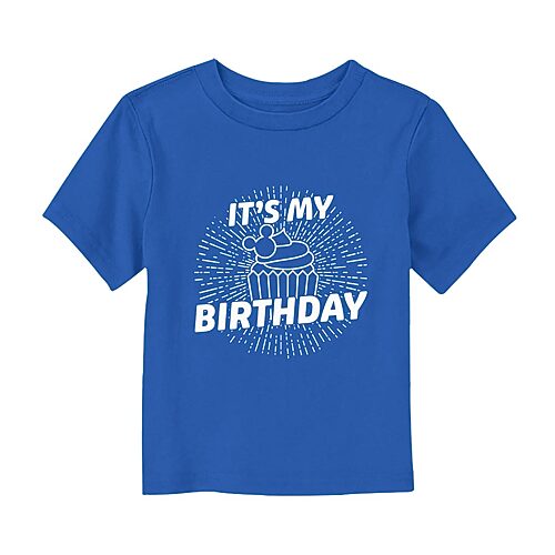 Disney Collection Toddler Boys Crew Neck Short Sleeve Regular Fit Mickey Mouse Graphic T-Shirt, 3t, Blue