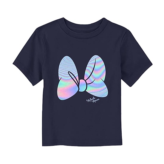 Disney Collection Toddler Girls Crew Neck Short Sleeve Regular Fit Minnie Mouse Graphic T-Shirt