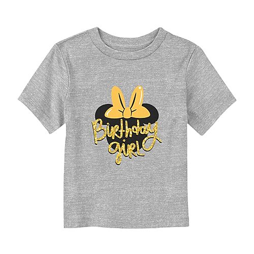 Disney Collection Toddler Girls Crew Neck Short Sleeve Regular Fit Minnie Mouse Graphic T-Shirt, 3t, Gray