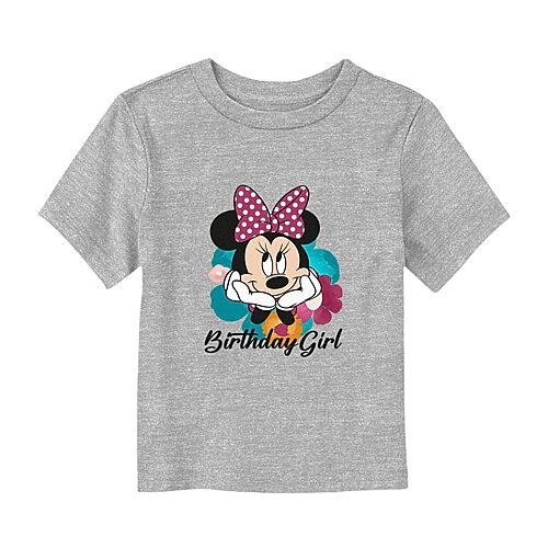 Disney Collection Toddler Girls Crew Neck Short Sleeve Regular Fit Minnie Mouse Graphic T-Shirt, 2t, Gray