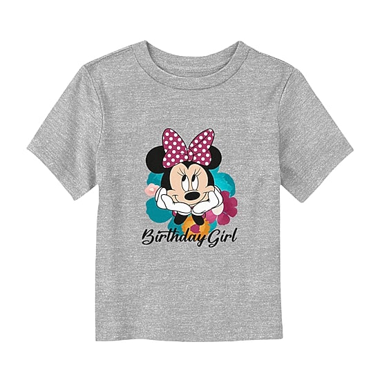 Disney Collection Toddler Girls Crew Neck Short Sleeve Regular Fit Minnie Mouse Graphic T-Shirt