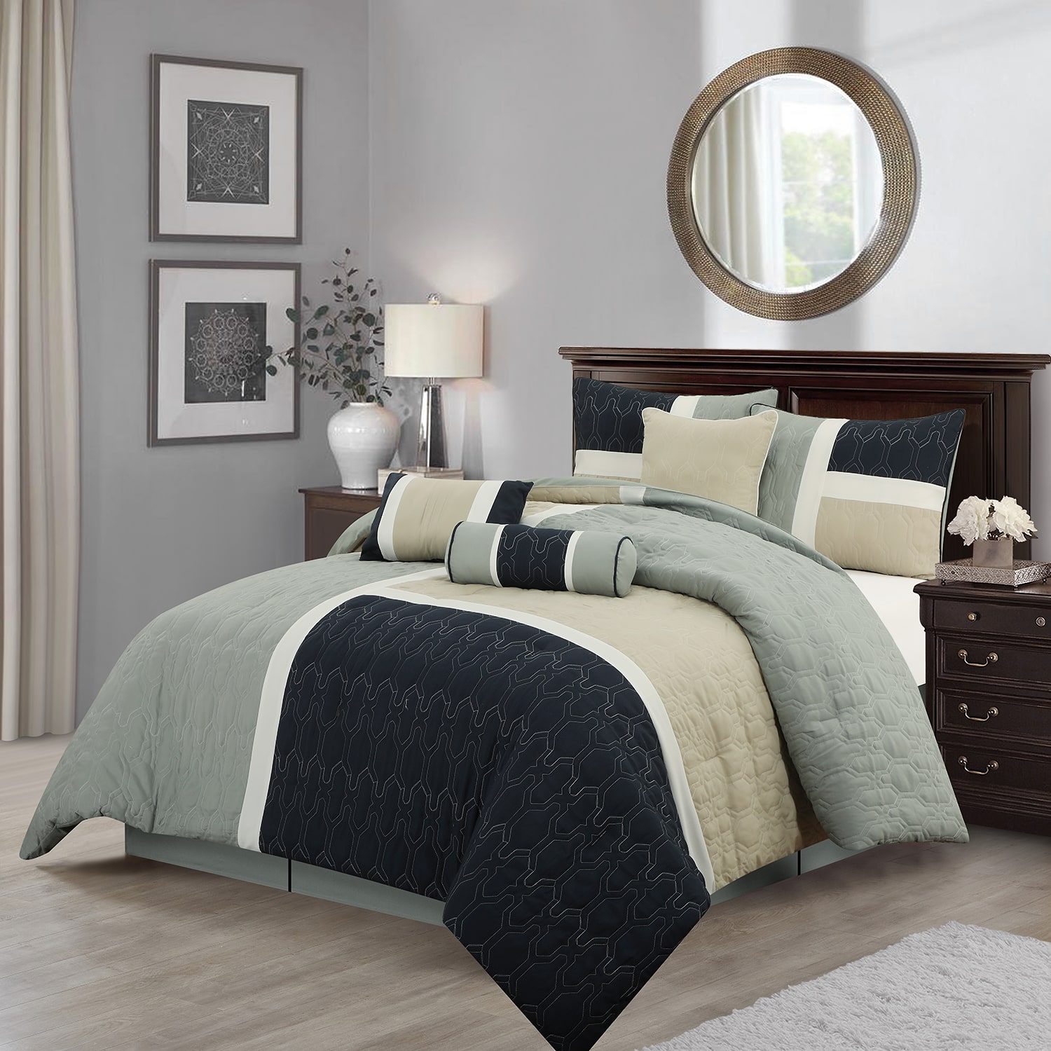 Stratford Park Palmira 7pc Midweight Comforter Set